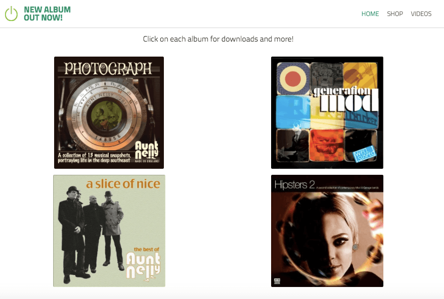 A Strikingly user's portfolio website for music albums A Strikingly user's portfolio website for music albums